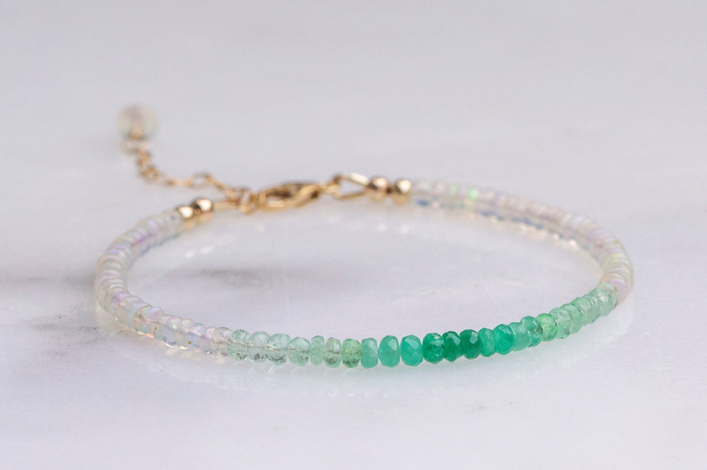 Ombre emerald bracelet