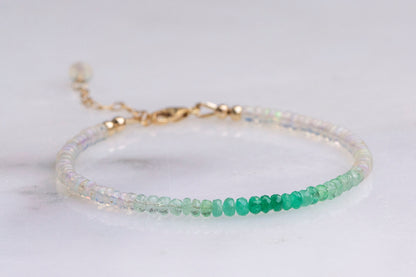 Ombre emerald bracelet