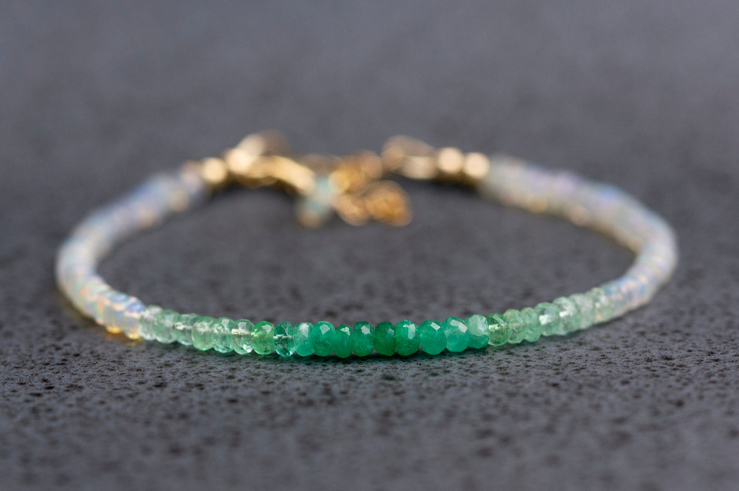 Ombre emerald bracelet