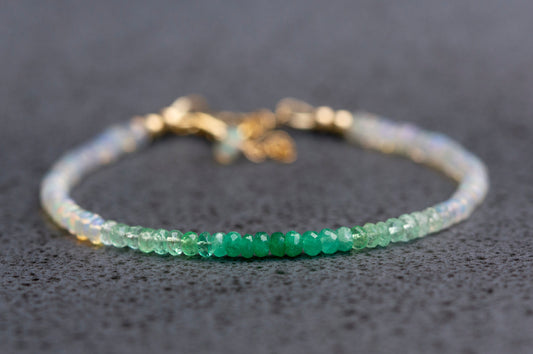 Ombre emerald bracelet