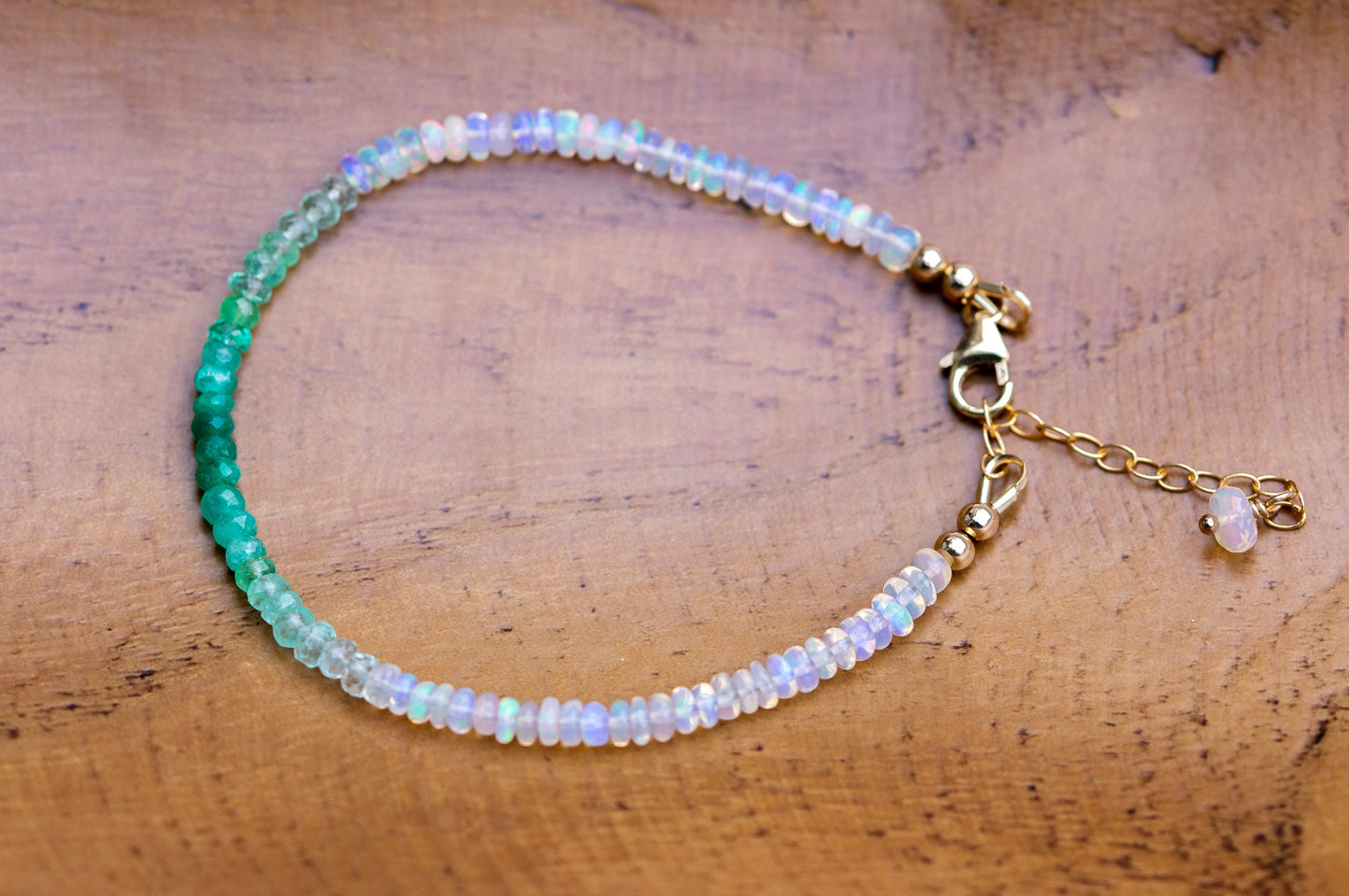 Ombre emerald bracelet