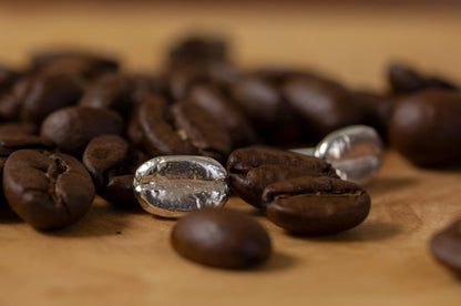 coffee bean sterling silver ear studs