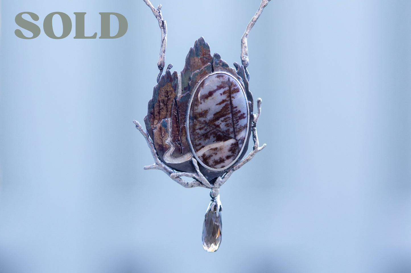 Waterfall brooch and necklace