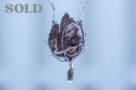 Waterfall brooch and necklace