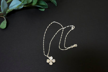 Dogwood sterling silver necklace