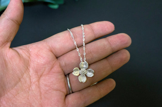 Dogwood sterling silver necklace
