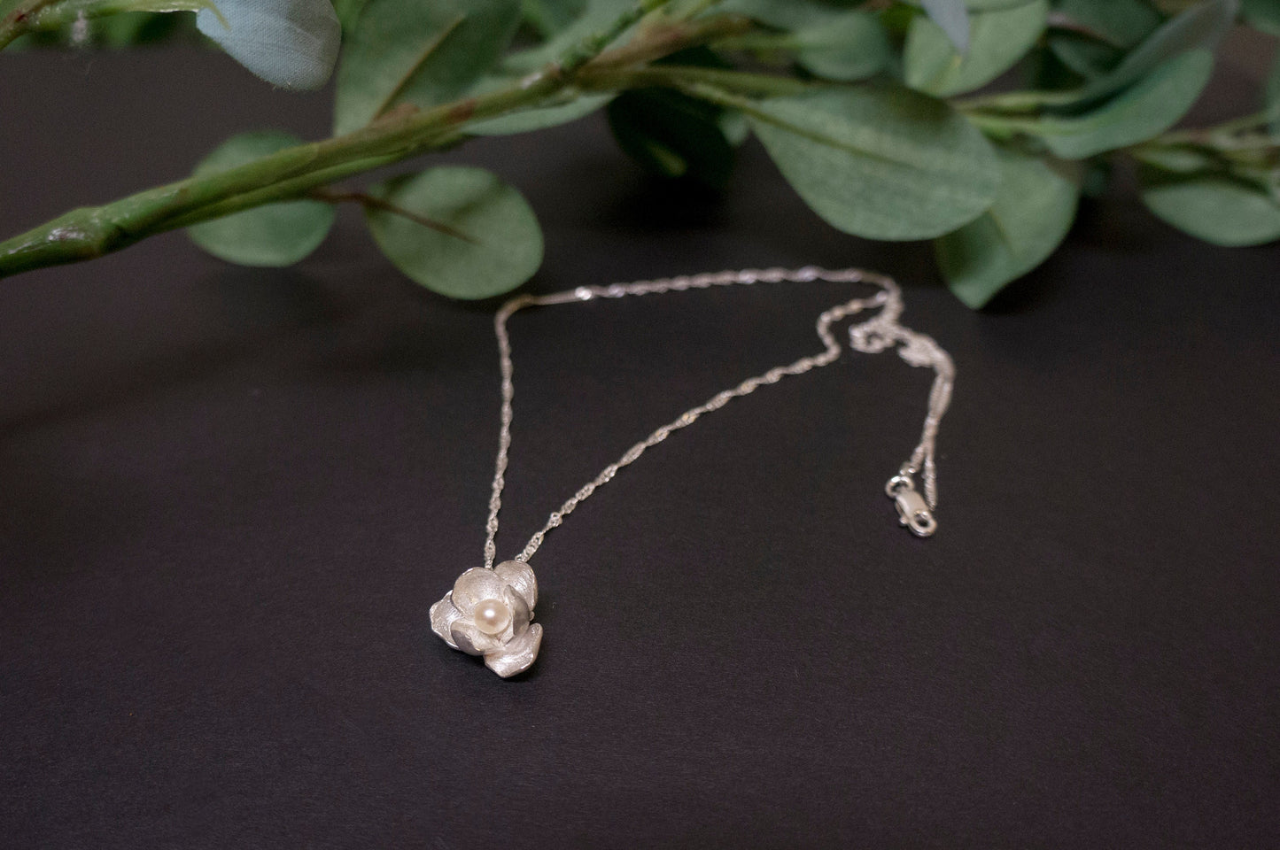 Jasmine sterling silver necklace