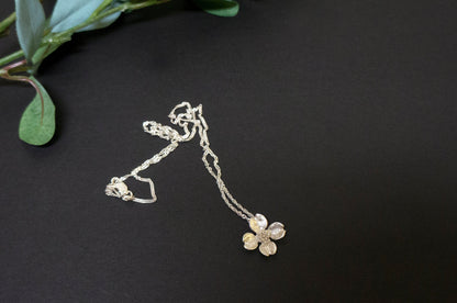 Dogwood sterling silver necklace