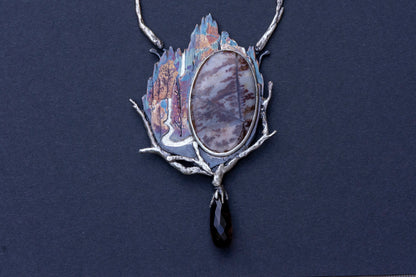 Waterfall brooch and necklace