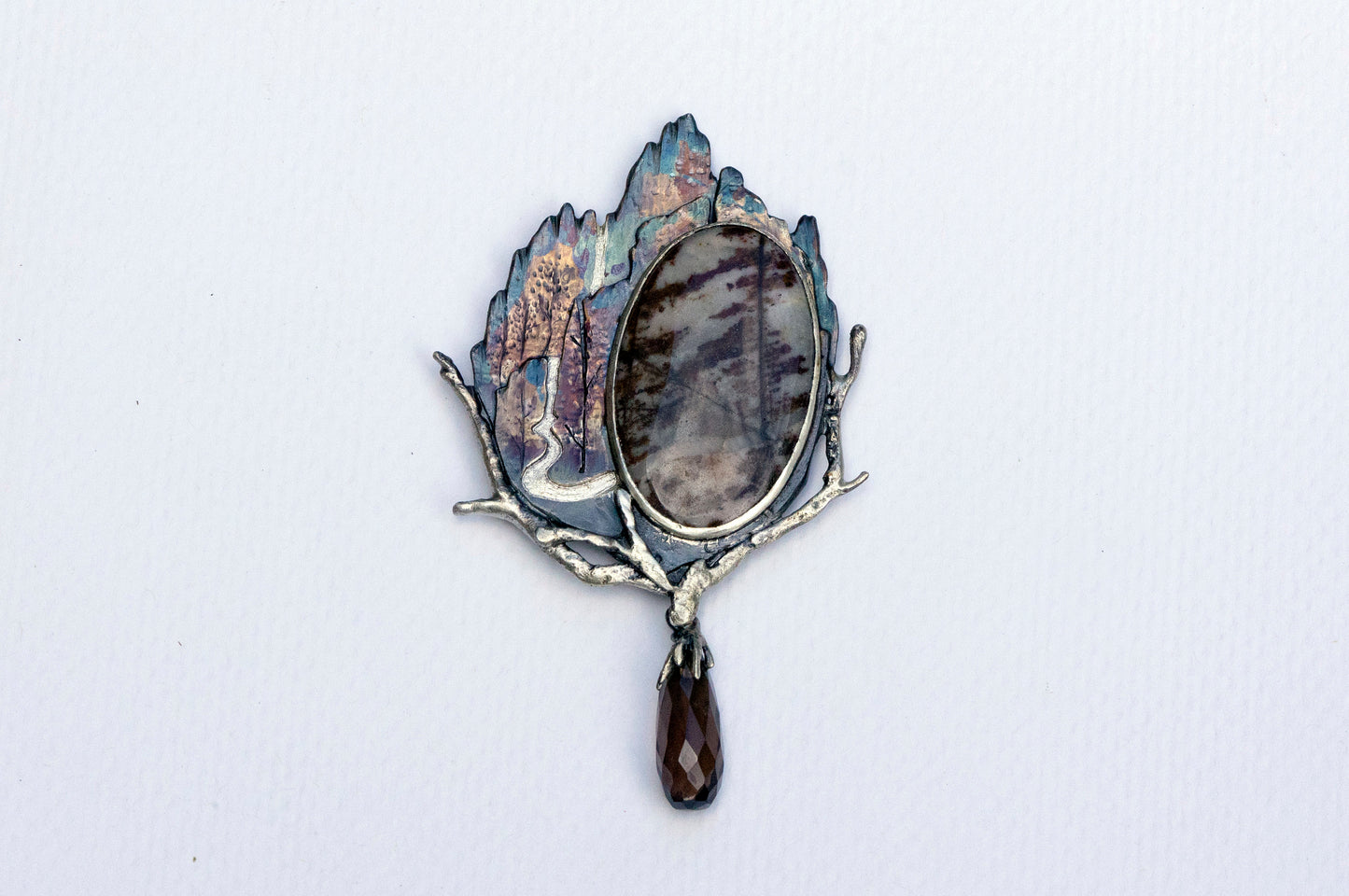 Waterfall brooch and necklace