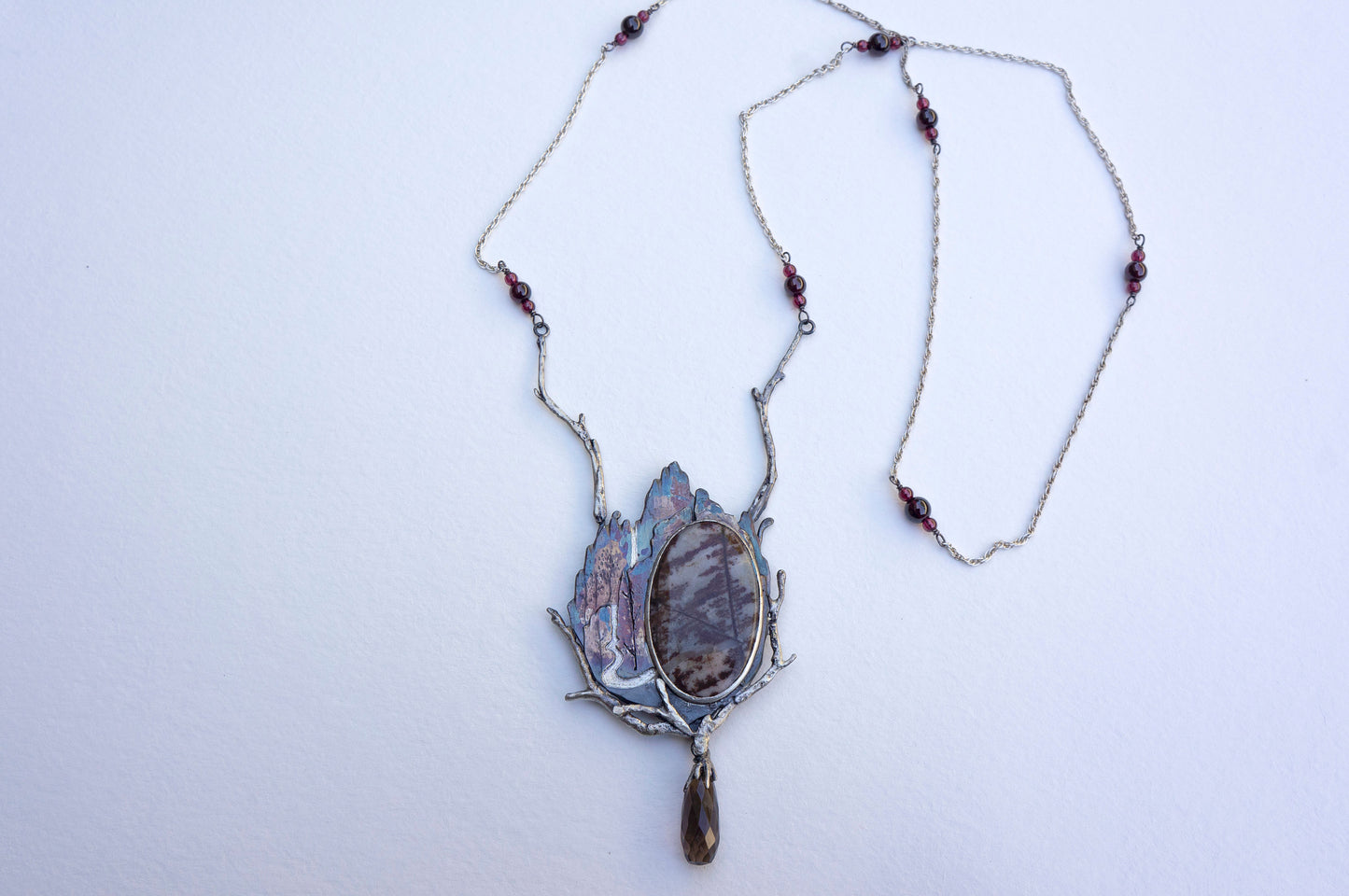 Waterfall brooch and necklace