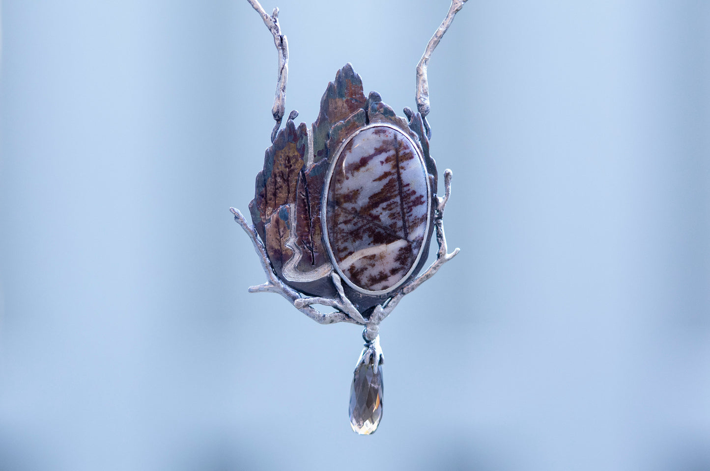 Waterfall brooch and necklace