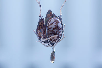 Waterfall brooch and necklace