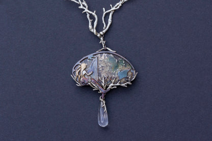 Mermaid brooch and necklace