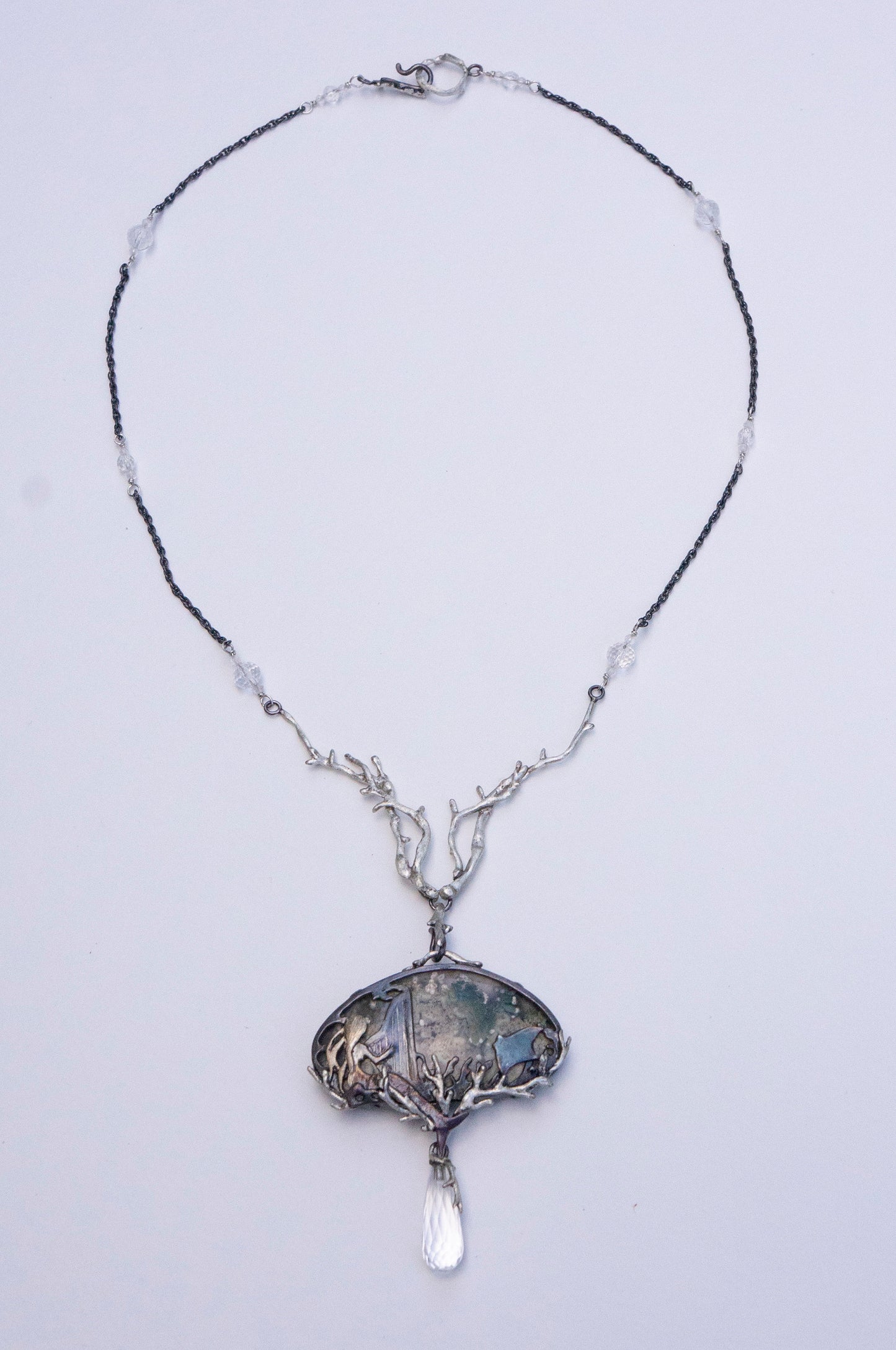 Mermaid brooch and necklace