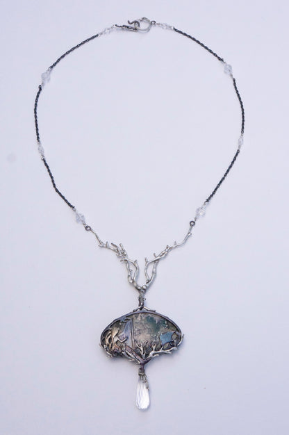 Mermaid brooch and necklace