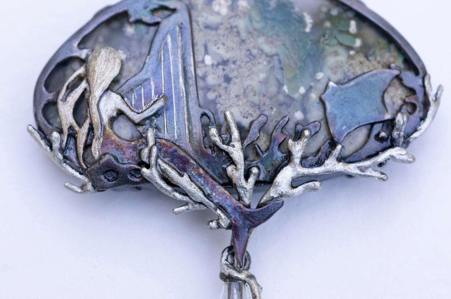 Mermaid brooch and necklace