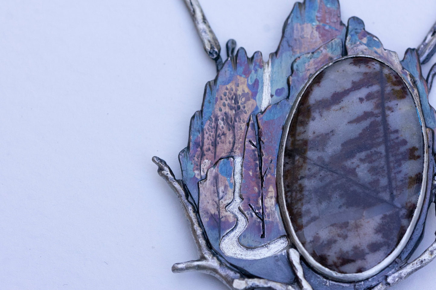 Waterfall brooch and necklace