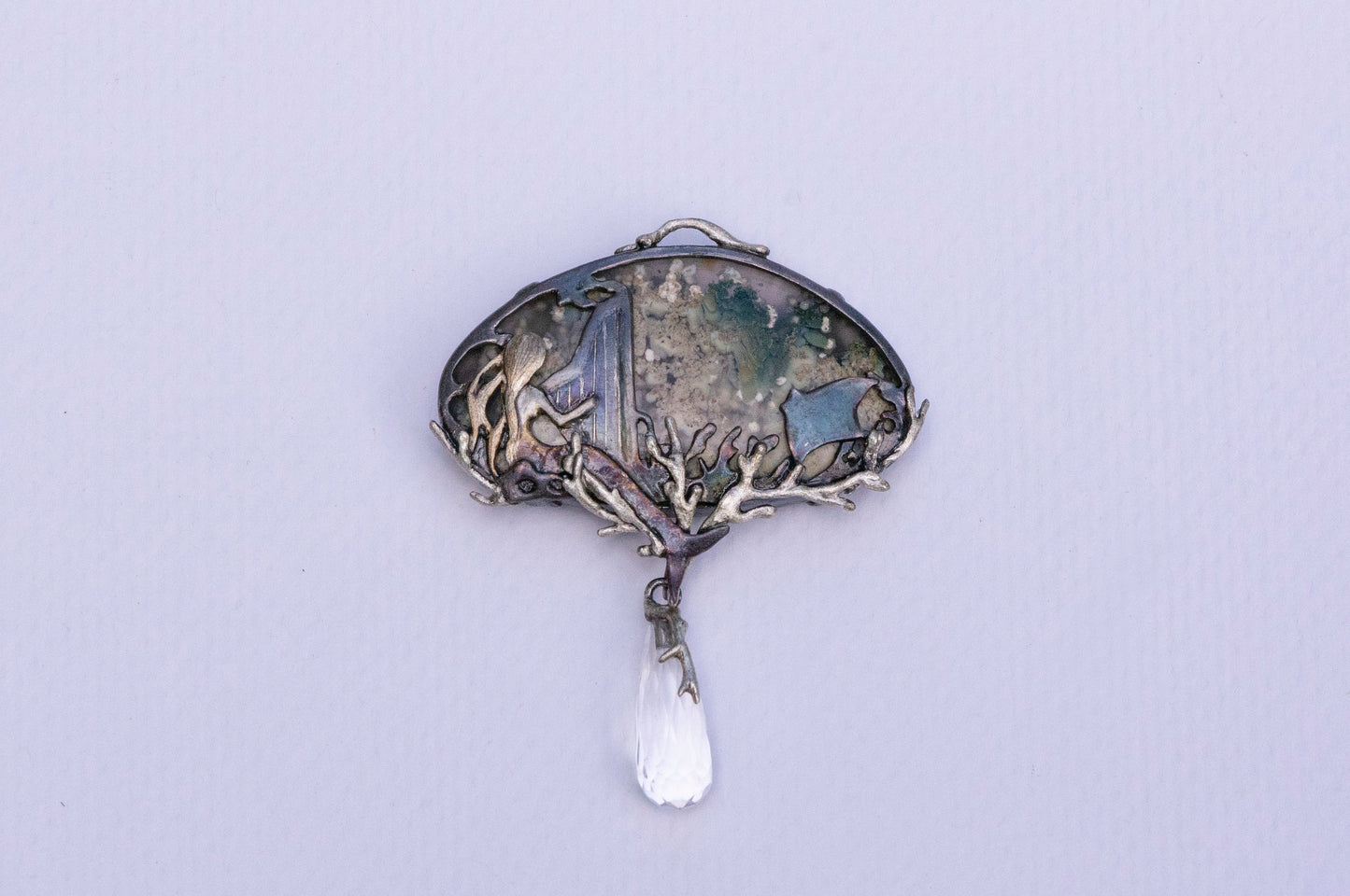Mermaid brooch and necklace