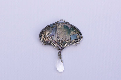 Mermaid brooch and necklace