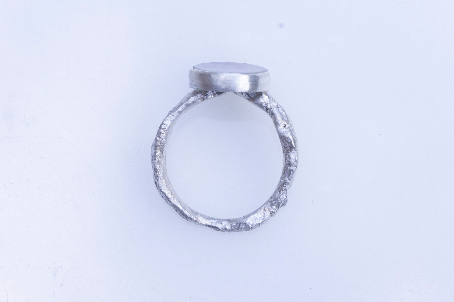 Dendritic agate twig textured branch ring