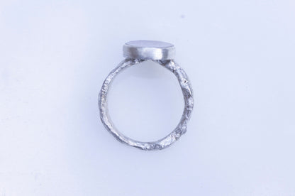 Dendritic agate twig textured branch ring