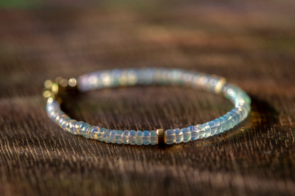 Handmade opal bracelet