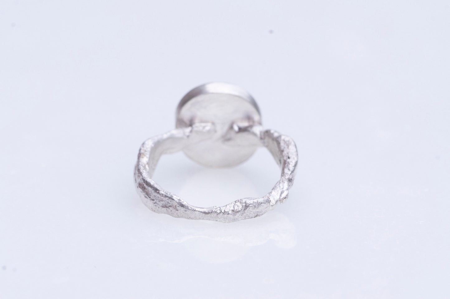 Dendritic agate twig textured branch ring