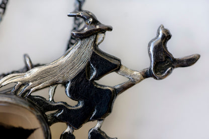 Cici the witch dendritic agate brooch and necklace, one of a kind