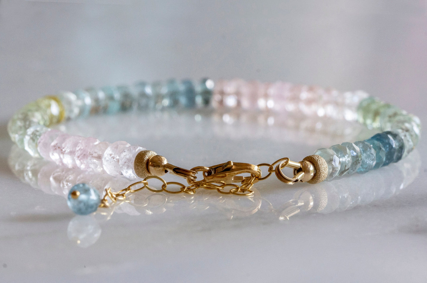 Aquamarine multicolor bracelet