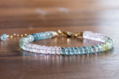 Aquamarine multicolor bracelet