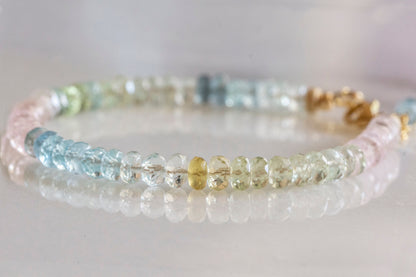 Aquamarine multicolor bracelet