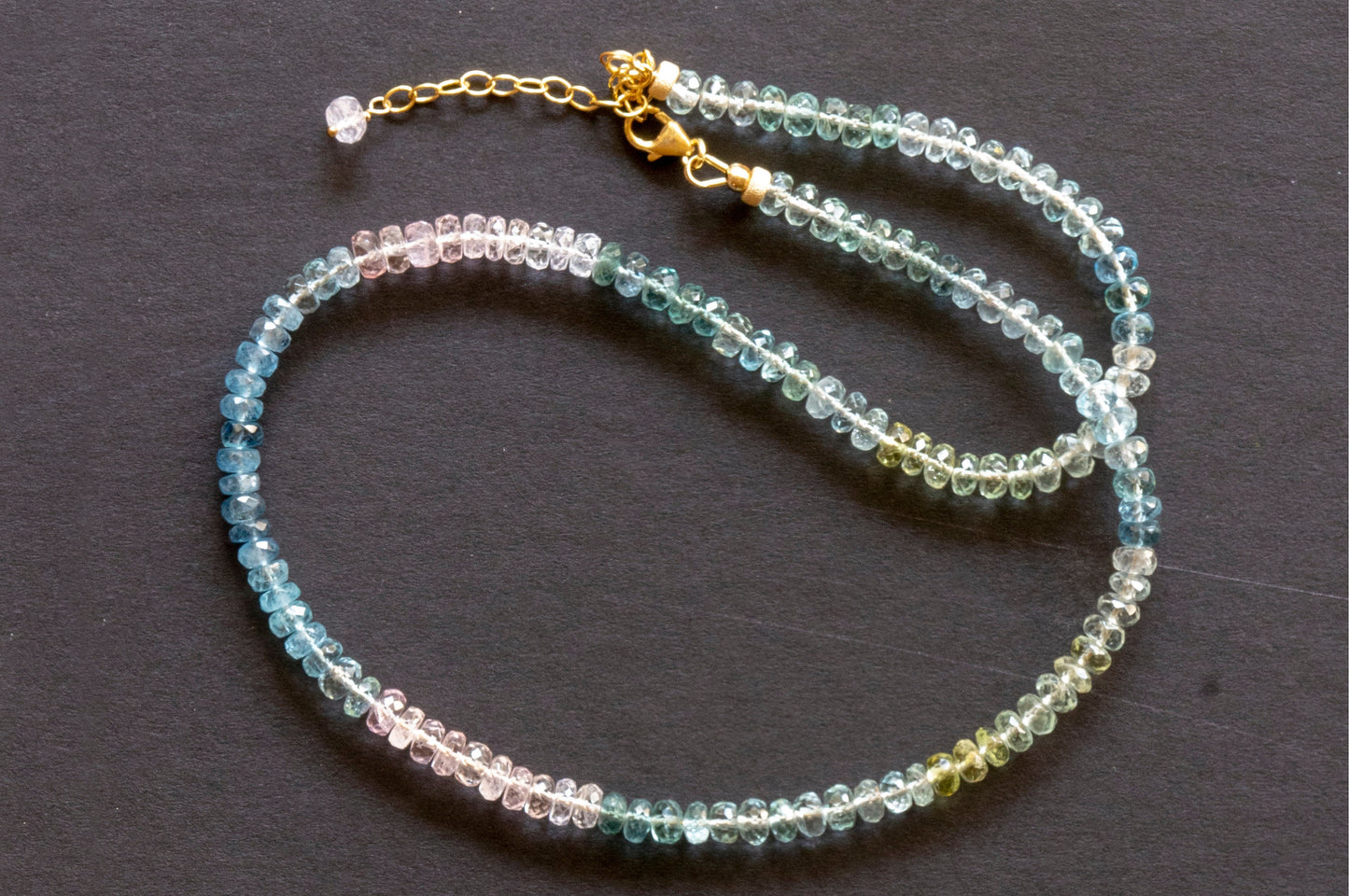 Aquamarine multicolor necklace