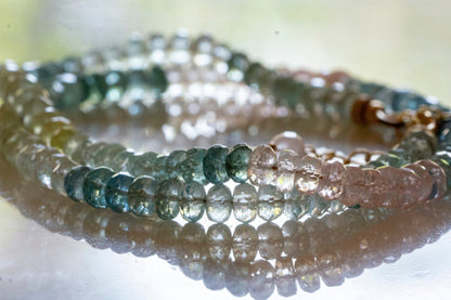 Aquamarine multicolor necklace