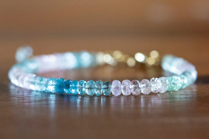Aquamarine morganite bracelet