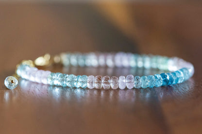 Aquamarine morganite bracelet