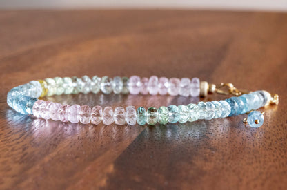 Aquamarine multicolor bracelet