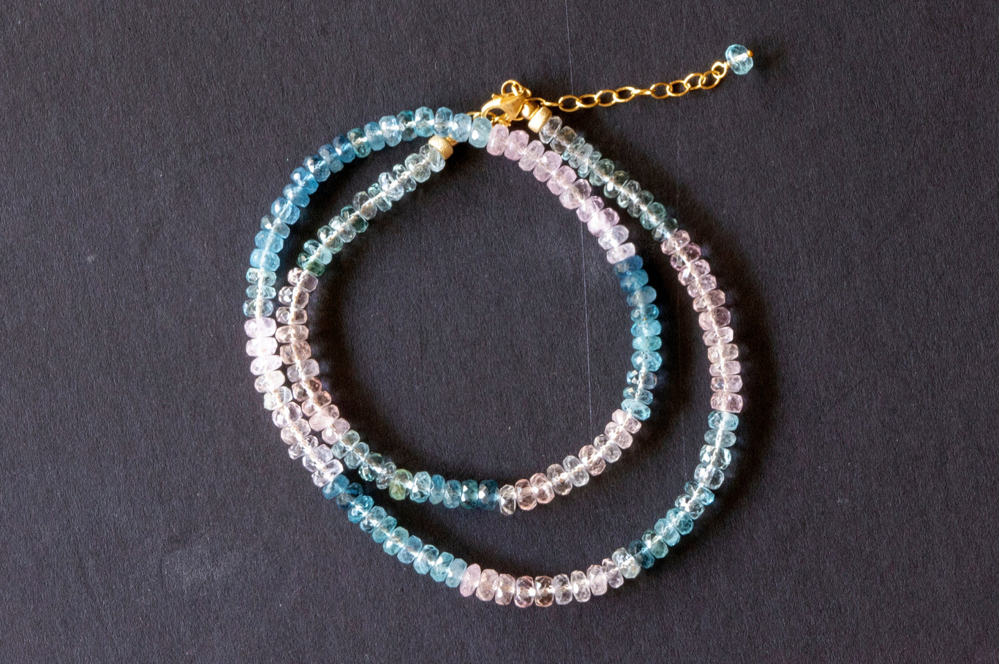 Aquamarine morganite necklace