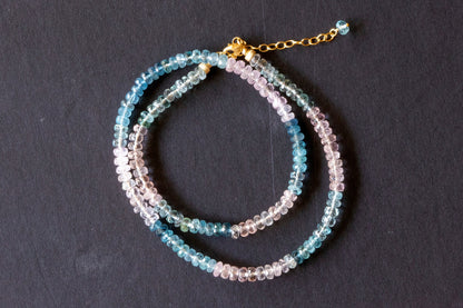 Aquamarine morganite necklace