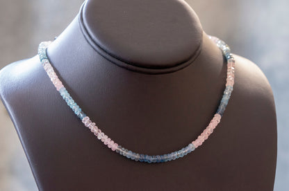 Aquamarine morganite necklace