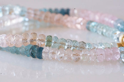 Aquamarine morganite necklace