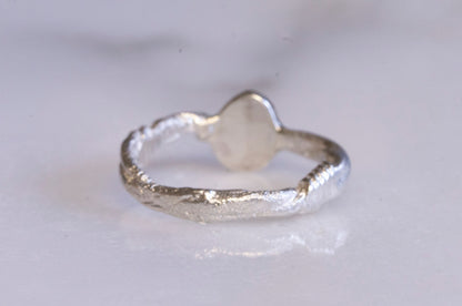watermelon tourmaline twig texture ring