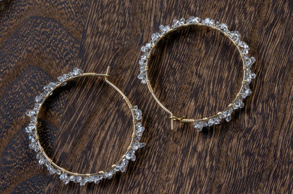 Herkimer diamond hoop earrings