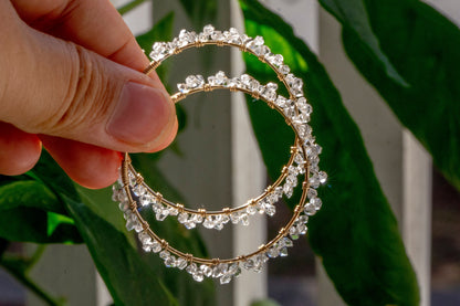 Herkimer diamond hoop earrings