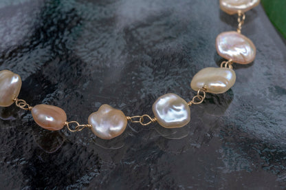 Petal pearl bead bracelet