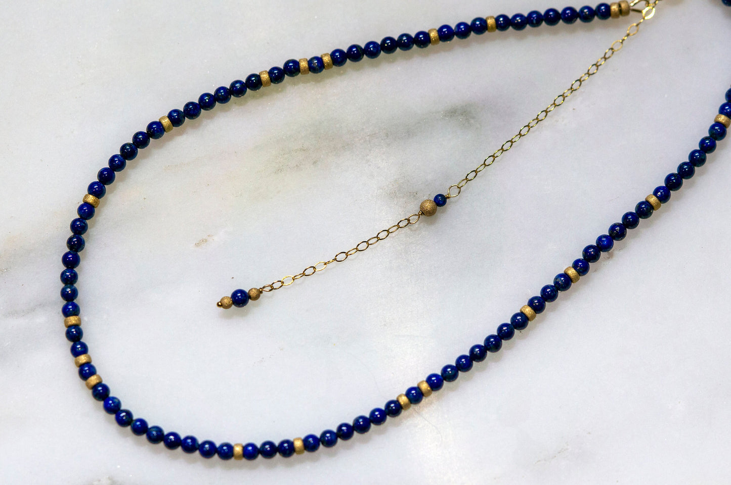 Lapis Lazuli gold filled stacking necklace