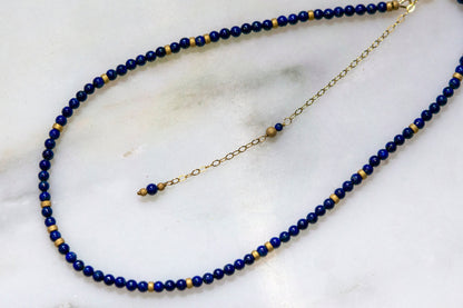 Lapis Lazuli gold filled stacking necklace